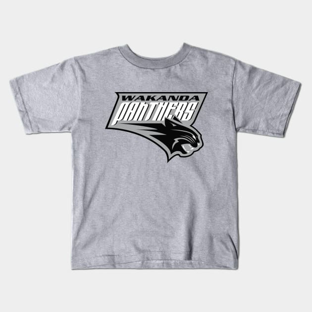 Wakanda Panthers Kids T-Shirt by Melonseta